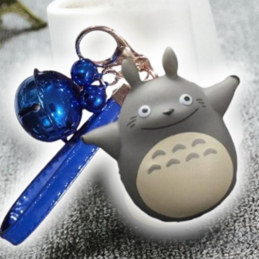 Totoro keychain with Blue Bells